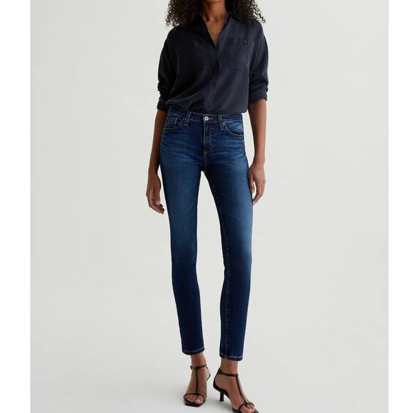 AG Dark Wash Prima Ankle Cigarette Leg Contour 360 Jean 31R - Picture 3 of 16